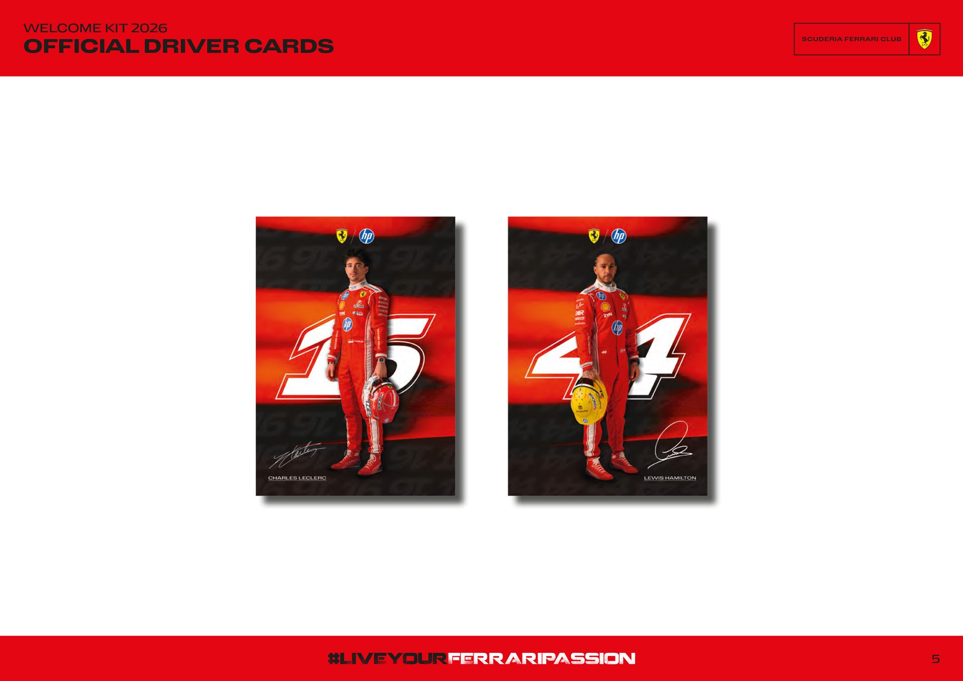 Official Driver Cards