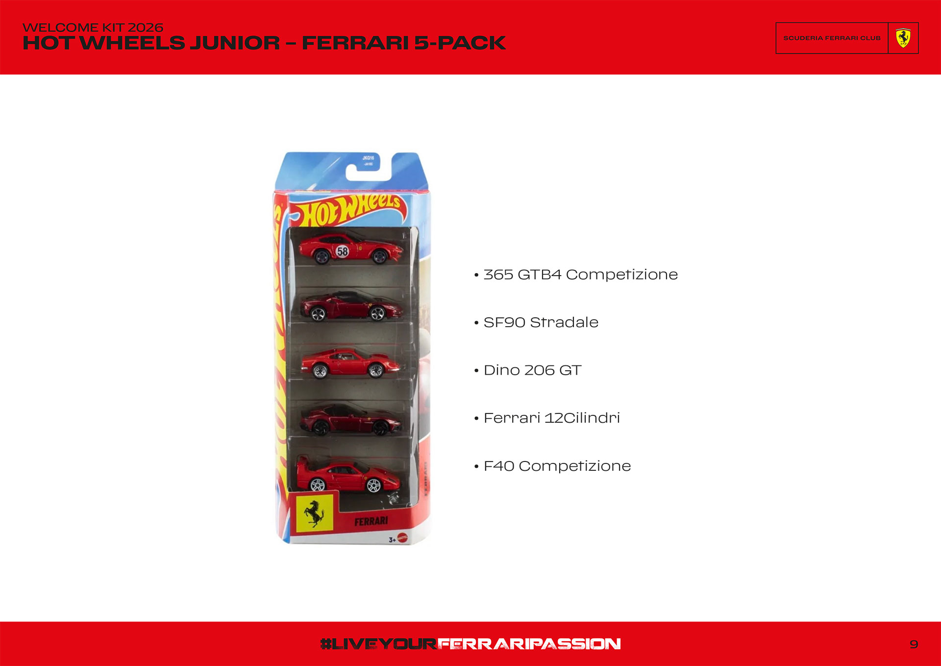 Hot Wheels Junior – Ferrari 5-Pack